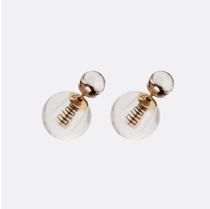 Dior Tribales Glass Logo Earrings